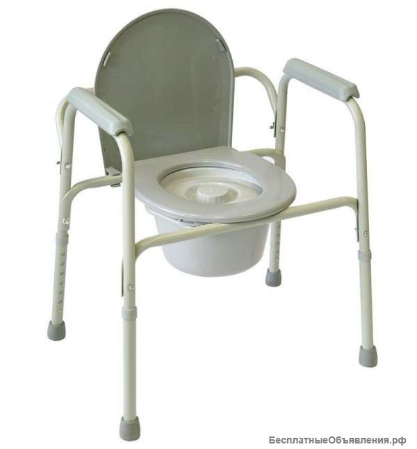 Кресло-туалет стальное со спинкой AMCB6803