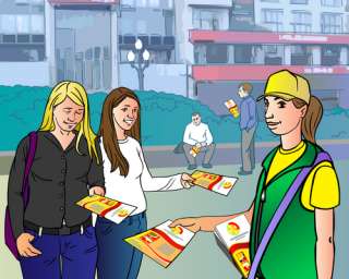 Требуются работники - раздача дисконт-карт