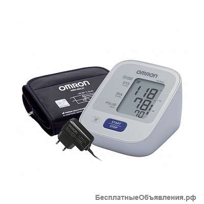 Тонометр Omron М2 Basic c адаптером + универсальная манжета 22-42см (HEM-7121-ALRU)