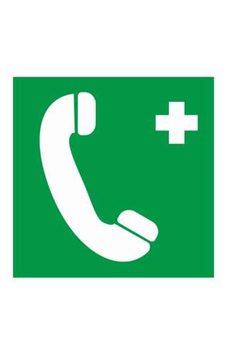 Знак «Телефон связи с медицинским пунктом (скорой медицинской