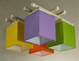 Потолочные люстры с цветными абажурами в интернет магазине "Салон Люстр"