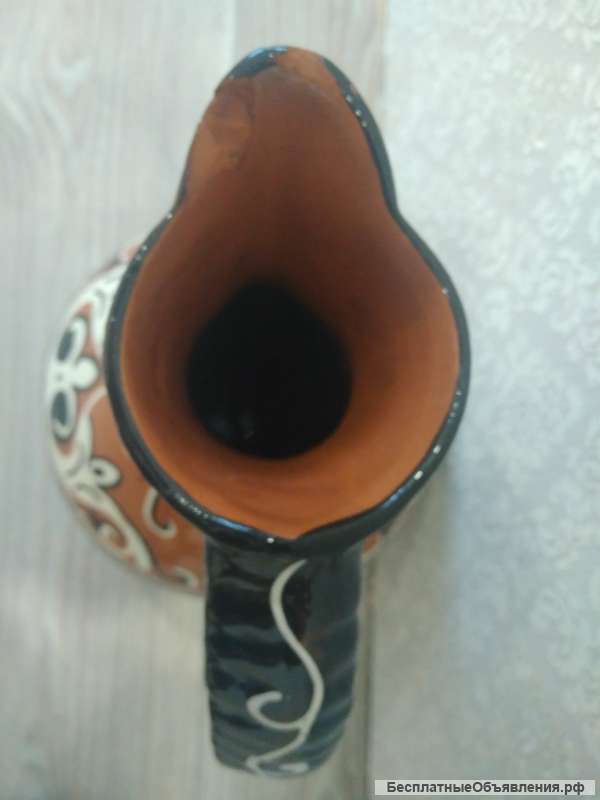 Кувшин глиняный. Расписной. СССР. Редкость