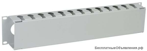 CO35-2MCM, 2U (серый) Кабельный органайзер металлический с крышкой