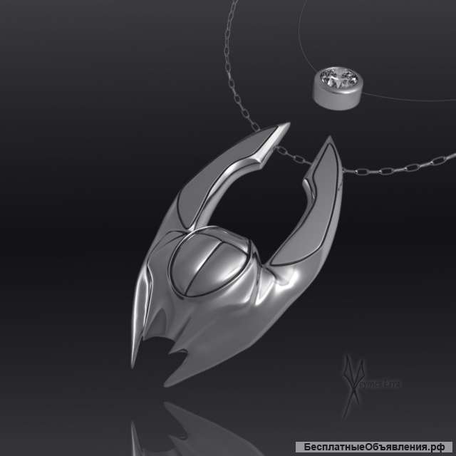 Кулон "Звездолет-скарабей"