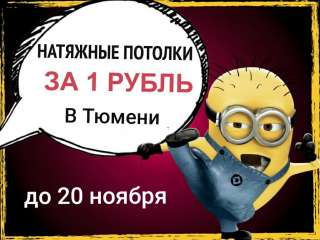 Натяжной потолок за 1 руль