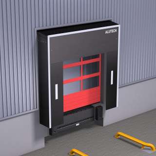 Герметизатор проема ALUTECH DSFзанавесочного типа с алюминиевой складной рамой