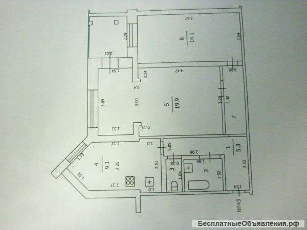 2-комнатная квартира на Королева 20