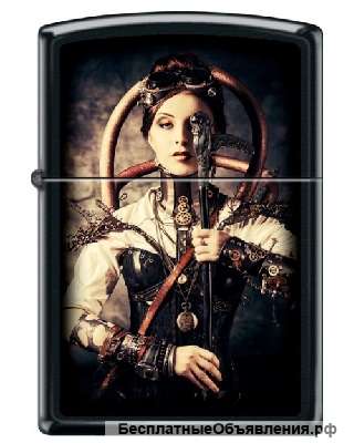 Зажигалка Zippo Woman With Gun Steampunk