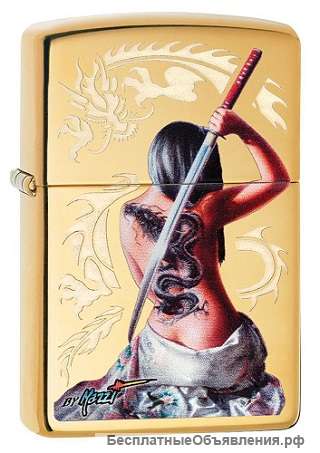 Зажигалка Zippo 29668 Mazzi Dragon Lady With Sword