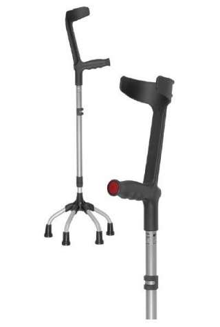 Четырехопорный костыль с цельной опорой под локоть 16/MR.KL04