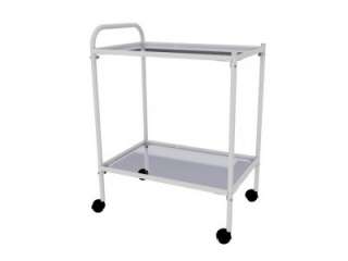 Столик процедурный передв.с двумя полками (стекло/стекло) СПп-01-"МСК"