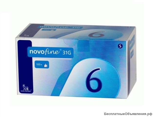 Иглы для шприц ручки “Новофайн” 6мм 100