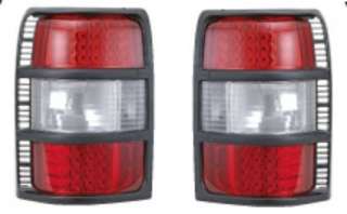 Mitsubishi Pajero 2 Фонарь зад внеш комплект тюнинг с диод с черн молдинг eagle eyes крас-бел