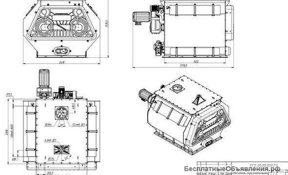Горизонтальный Смеситель V= 1 / 2 / 3 Куба