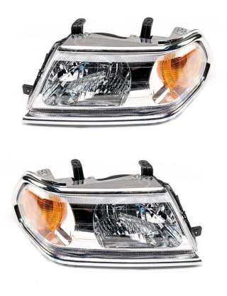 Pajero Sport 05-08 фара фары левая, правая рестайлинг полностью хром 8301A315HA 8301A316HA паджеро с