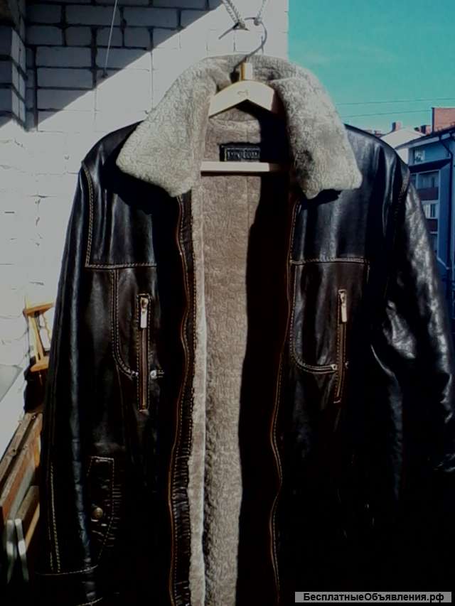 Куртка зимняя кожаная( дубленка) брэнд PRETENDER