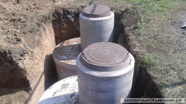 Колодец, септики, выгребные ямы под ключ из жб колец