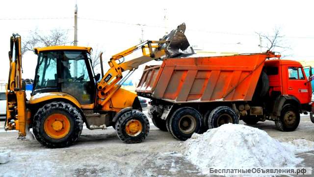 Вывоз снега, Погрузчик трактор, самосвал в Санкт-Петербурге и Лен области