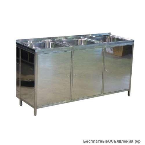 Тумба с 3-чашечной мойкой МK-3 НД (304)