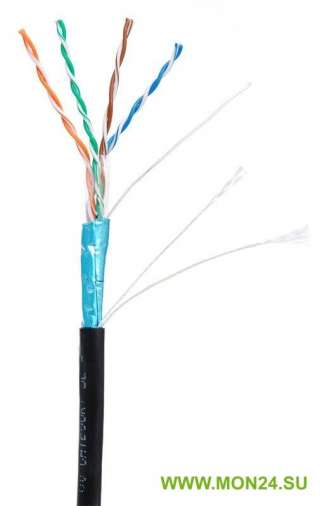 F/UTP 4pair, Cat5e, Out, PE (EC-UF004-5E-PE-BK-1) Кабель «витая пара» (LAN) для структурированных си