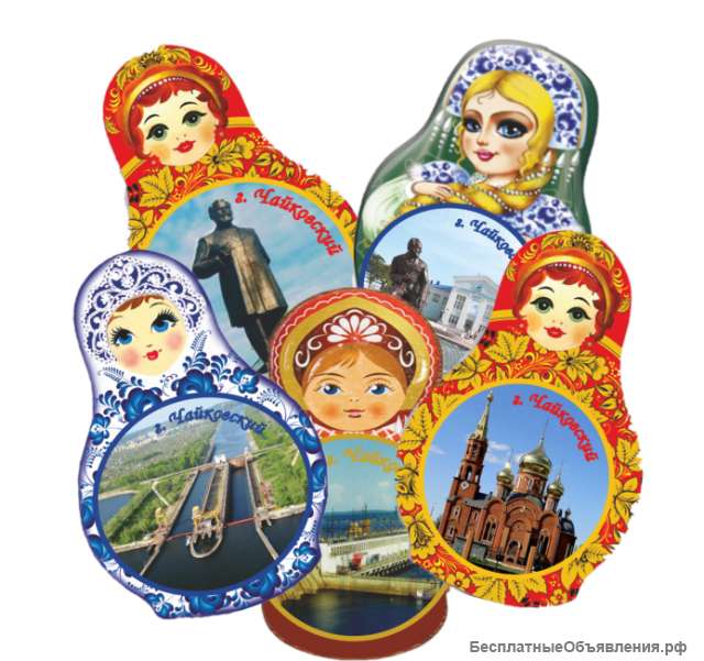 Магнит виниловый "Матрешка"