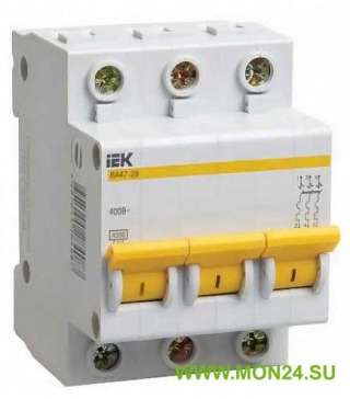ВА47-29 3P 50А 4,5кА (MVA20-3-050-C) Автоматический выключатель