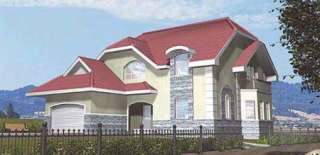 Трехэтажный дом из газобетона 14 на 15 м с гаражом