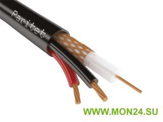 КВТ-П-2 2х0,5 (черный) (Паритет) Кабель комбинированный для систем видеонаблюдения