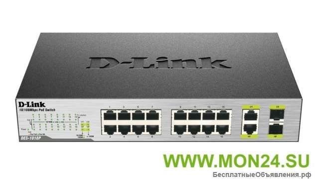 D-Link DES-1018P/A2A PoE коммутатор 18-портовый