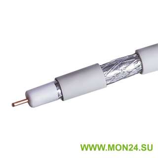 RG-6U CCS (64%) 75 Ом белый REXANT (01-2201) Кабель коаксиальный радиочастотный