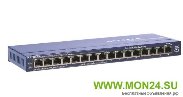 Netgear FS116PEU коммутатор 8-портовый