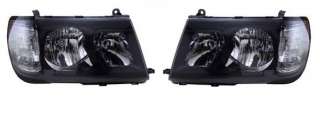 Toyota land cruiser 100 98-05 фары тюнинг цельная хрусталь черный LH+RH комплект mmcD12-1103P-LD-E2