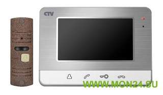 CTV-DP401 S (серебро) Комплект видеодомофона