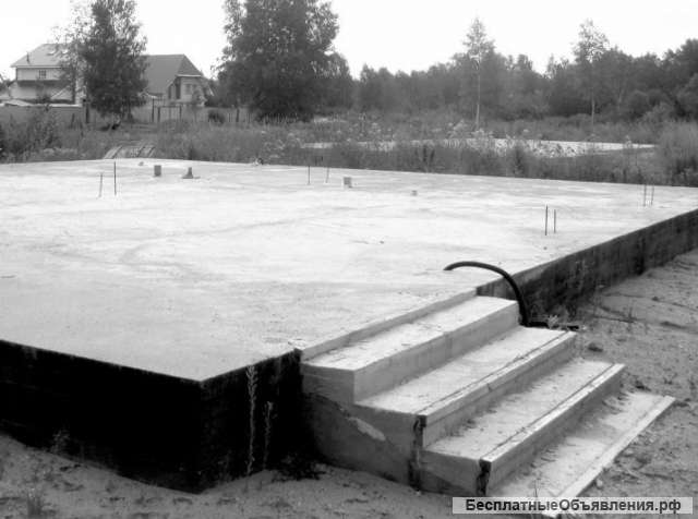 Фундамент под установку дома, бани, нежилого строения, забора