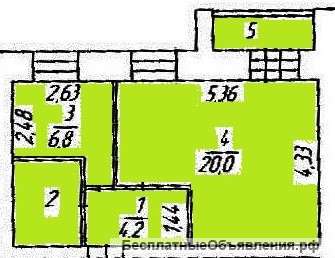 1комнатная квартира
