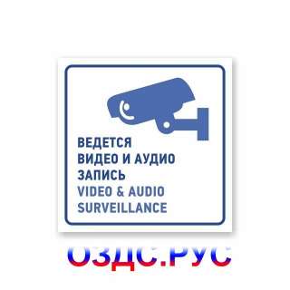 Информационный знак «Ведется видео и аудио запись»