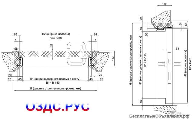 Противопожарная дверь ДПМ-Пульс-01/30К-Д «Огнеблок» (EI-30)