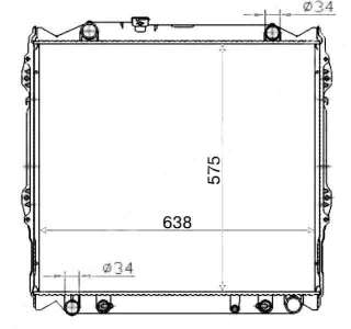 Toyota Land Cruiser prado 90 Радиатор 95-02 бензин(пластинчатый)1640067120, 1640067130 прадо 90