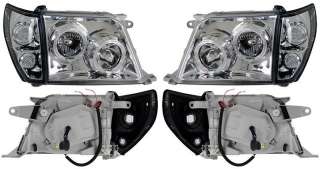 Toyota Land Cruiser prado 90 96-01 Фара+габарит хром тюнинг комплект 8151060470, 8151160470 прадо 9