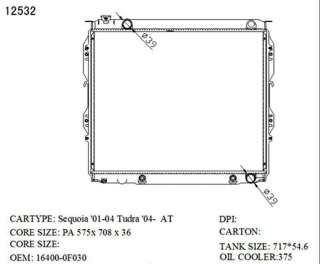 Toyota Tundra радиатор охлаждения 2UZ 16400-0F030 16400-0F040 для тундра