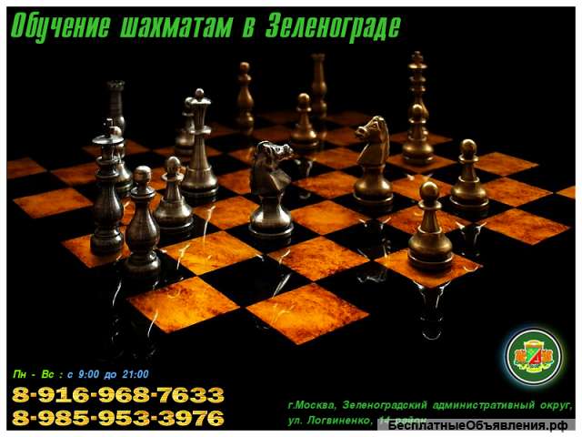 Обучение шашкам и шахматам. Зеленоград.