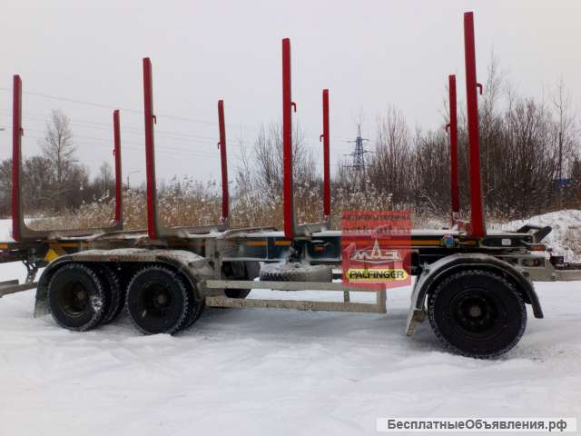 Прицеп сортиментовоз апс 853230 г/п 29500кг, 3 оси, площадка 8м