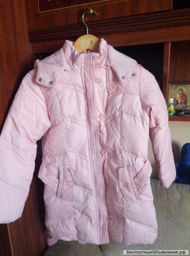 Пальто светло-розовое