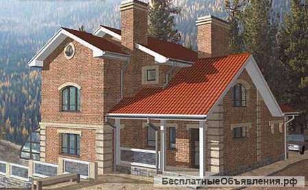 Проект двухэтажного дома из газобетона на 250 кв. м.