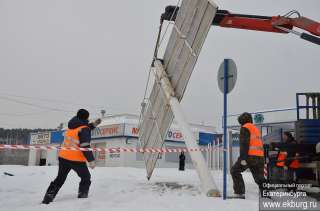 Монтаж демонтаж рекламные щитов