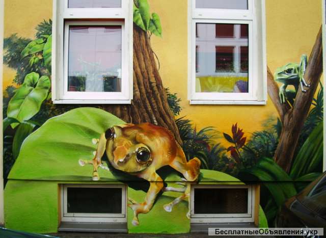 Граффити оформление. Роспись стен. Интерьер и Дизайн. Реклама.