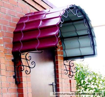 Изготовление навесов и козырьков под заказ