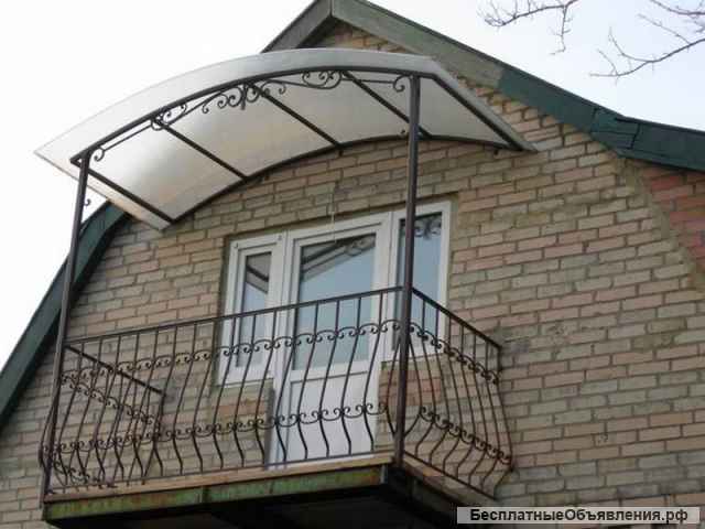 Изготовление навесов и козырьков под заказ