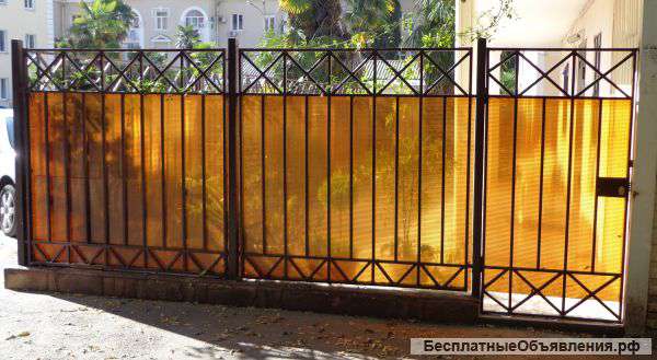 Изготовление заборов с применением поликарбоната