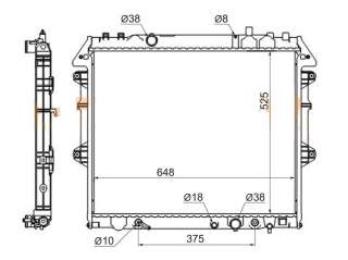 Toyota Fortuner 05- Радиатор 1KD, 2KD лев. руль(пластинчатый) 164000L120 для Фортунер